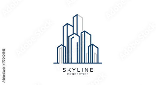 Modern Skyline Properties Logo Design.