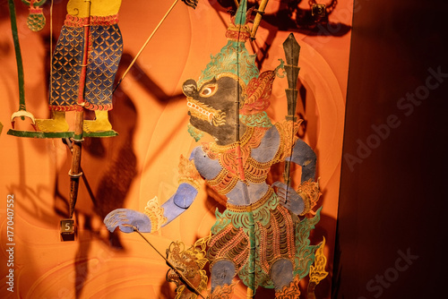 Canvas Print Puppets for the traditional shadow theater in Muzium Etnologi Dunia Melayu in Ku