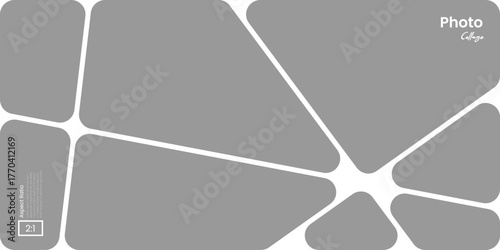 Abstract Pictures Collage Frame for Design Inspiration Board or Brand Aesthetic on 2:1 Landscape