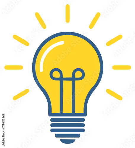 Yellow Light Bulb Symbolizing Innovation Creative Idea and Bright Solution