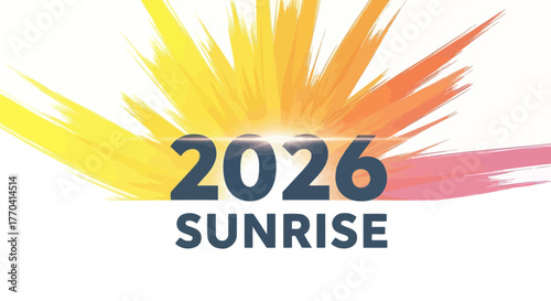 Abstract illustration of graphic rays emanating from a central point concept of light and expansion