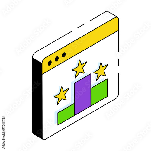 Isometric design icon of web tankless 