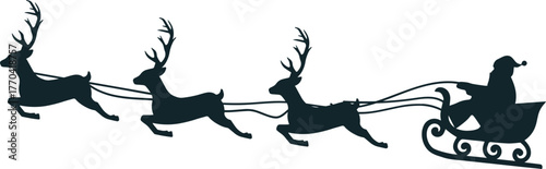 santa with deer
