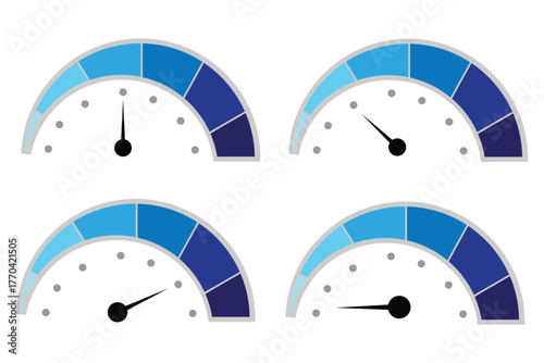 Speedometer icon. indicator icon collection. Rating meter signs performance concept. Performance concept. Performance. Car speed. Fast internet speed sign\