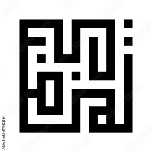 Arabic Calligraphy Asmaulhusna Al-Mughni kufi Style meaning is ninety-nineThe Name of Allah The Most Giving Wealth