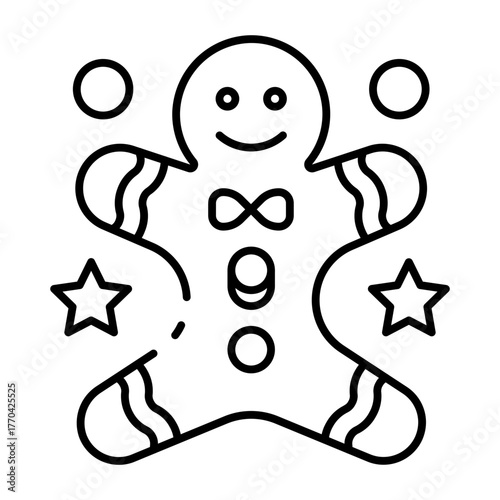 This Gingerbread icon is suitable for Christmas Party.