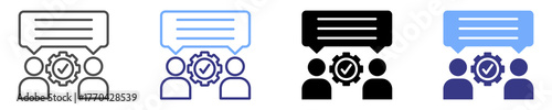 interpersonal skills icon set multiple style