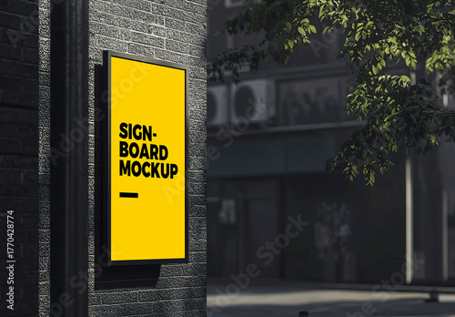 Signboard Mockup Template