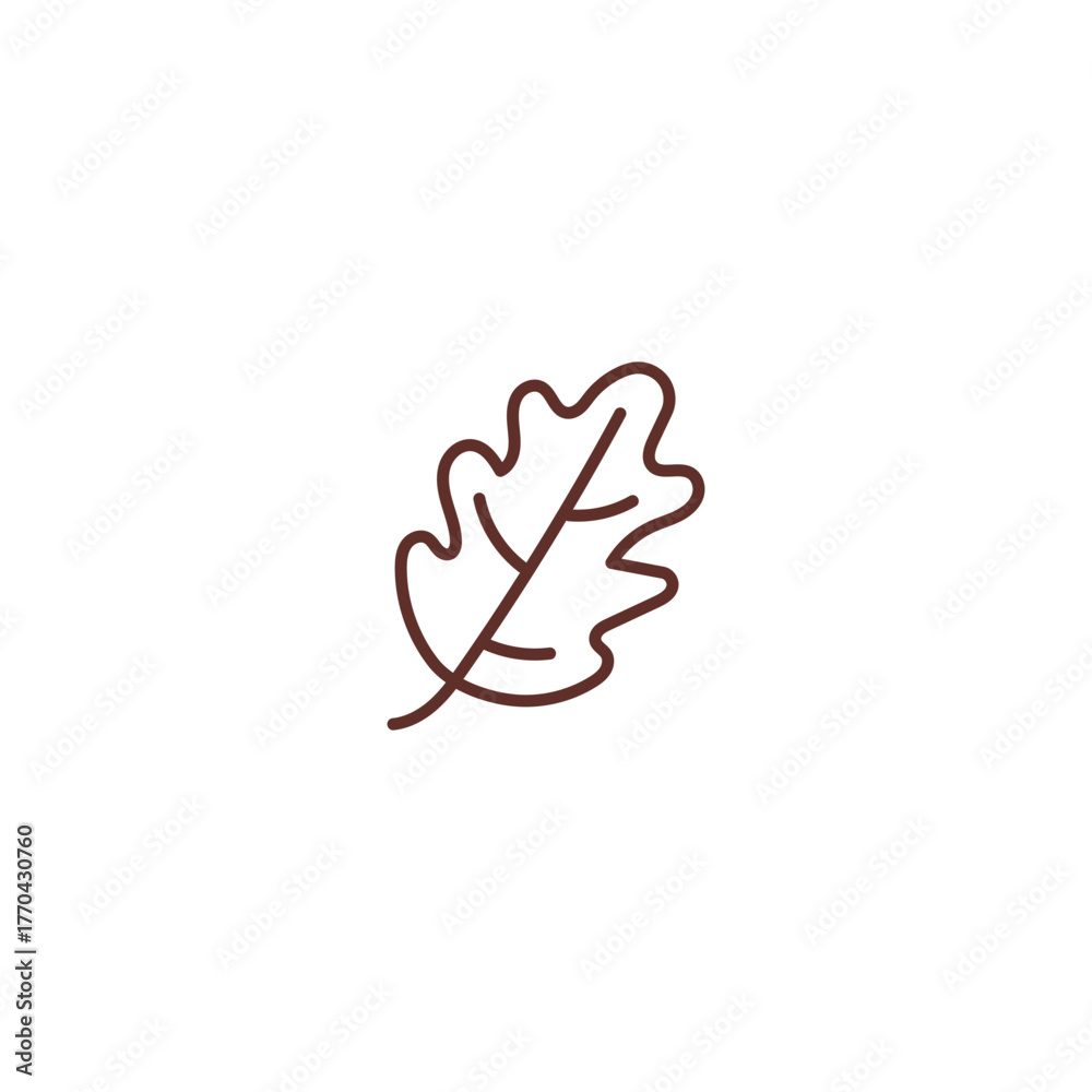Obraz premium Outline Autumn Maple Leaf Icon