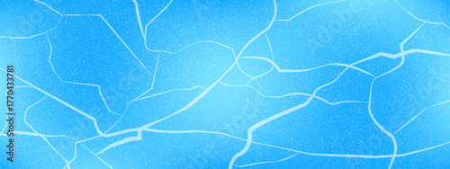 Winter blue gradient background with a cracked ice surface texture