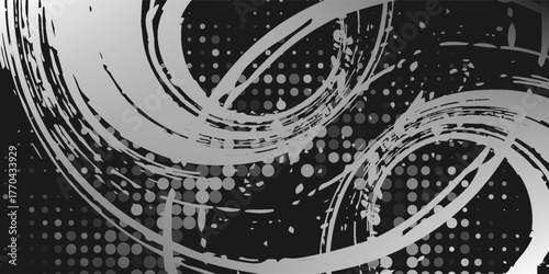 Black and yellow abstract background with halftone dot style. simple art modern brush design dirty abstract trendy  colours