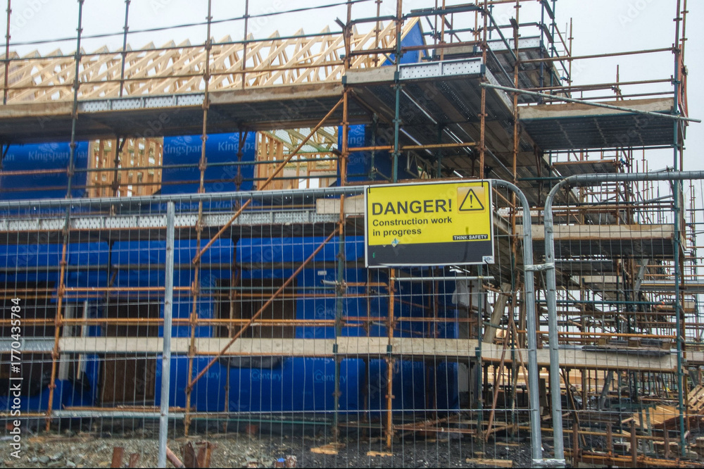 Fototapeta premium a construction site of new homes