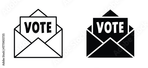 Slogan Vote  with checkmark symbol. Election Day. Political, campaign concept. Check List. Elections, of the first or second chamber elections. Referendum or politic concept. Check mark icon