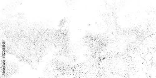 Scratched grunge urban background texture vector. Grunge black and white retro noise background with vintage dust and scratched texture. dust film grain speck grit grunge overlay on white background.