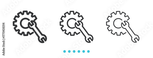 Maintenance Settings icon. Thin line icon vectori