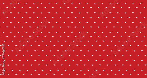 red background seamless hearts pattern