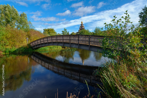 Windmill in Germany - An authentic wooden windmill High quality photo. International Museum Gifhorn
