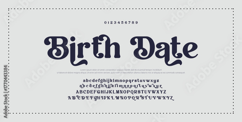 Elegant Font Uppercase Lowercase Number And Ampersand. Classic Lettering Minimal Fashion Designs. Typography modern serif fonts regular decorative vintage concept. vector illustration.