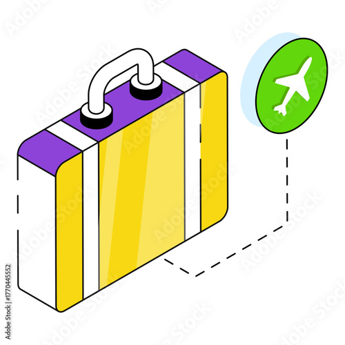 Modern design icon of briefcase 