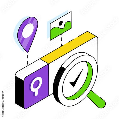 Trendy design icon of search box