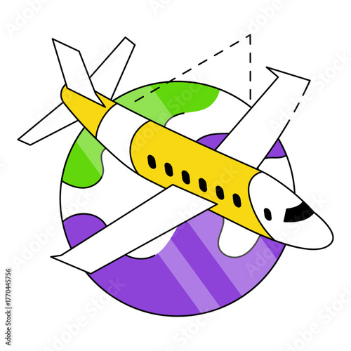 Premium download icon of world tour 