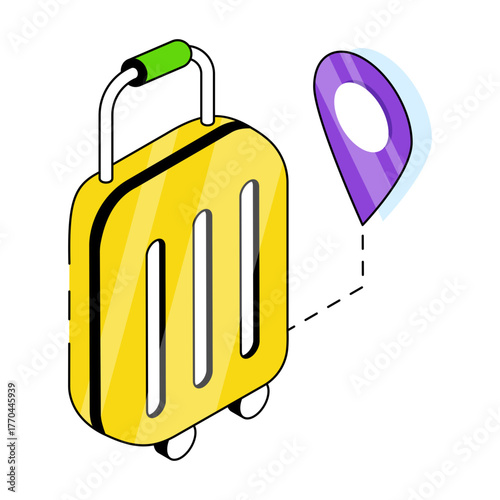 Vector design of trolley bag