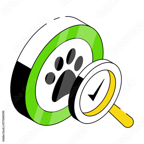 Modern design icon of search footprint 