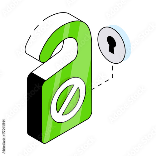 An editable design icon of door hanger knob