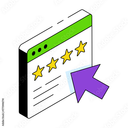 An icon design of web ratings 