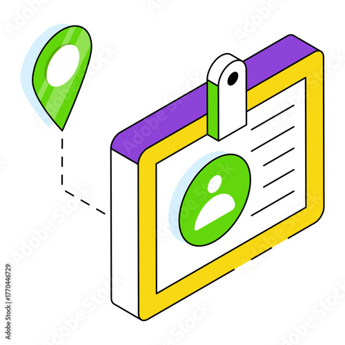 A unique design icon of I'd card