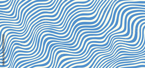 Wallpaper Mural Abstract diagonal wave line seamless pattern. Torontodigital.ca