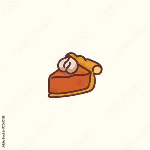 Sweet Pumpkin Pie Dessert Icon