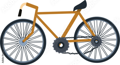 Classic bicycle design showcasing retro aesthetics, ideal for cycling and transportation themes