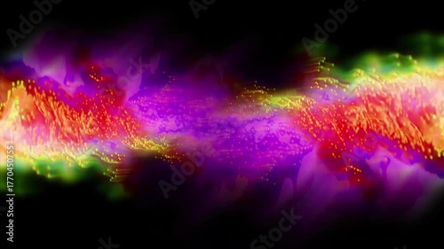 Vibrant Energy Burst Abstract Digital Art with Dynamic Colors