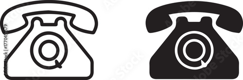 telephone icon rotary dial magnifying glass contact search symbol