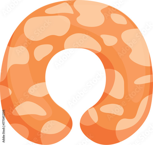 Orange travel neck pillow ensuring comfortable and relaxing travel experience