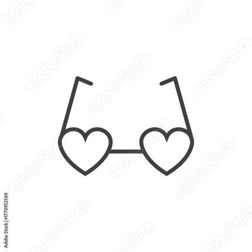 glasses with heart shaped