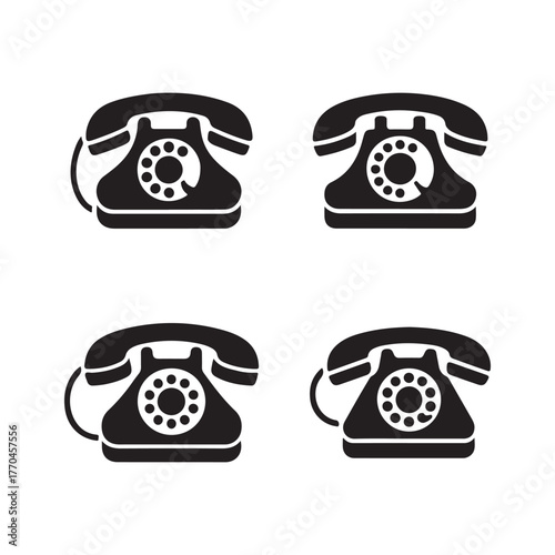 Rotary Dial Phone Vintage Telephone Icon
