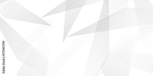 Abstract background with liens and triangles shape on white background. White and grey geometric overlapping rectangle pattern Geometric background soft shadows as patten ..White polygon textured .