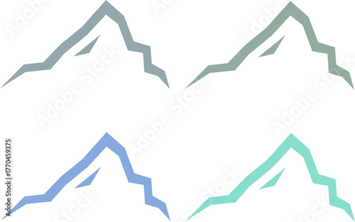 HILLS SIGN SYMBOL LOGO VECTOR ISOLATED ON WHITE
