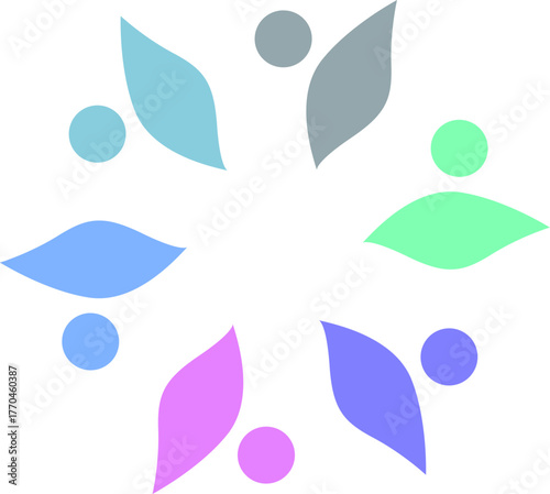 PEOPLE CONNECTED UNION TEAM TEAMWORK SIGN SYMBOL LOGO
