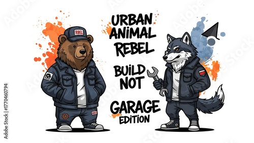 Bears and Wolves Urban Animal 