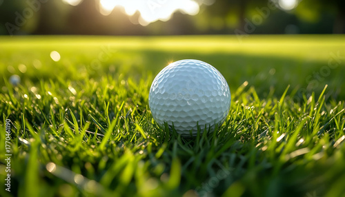 golf ball on green grass