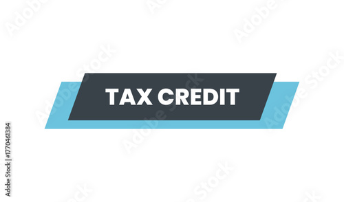 Tax credit financial concept graphic illustration