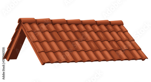 Durable terracotta roof tiles provide classic architectural protection and timeless aesthetic for any building project