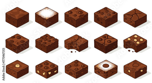 Indulge in decadent chocolate brownie variety pack, perfect for sweet cravings and delightful bakery marketing visuals