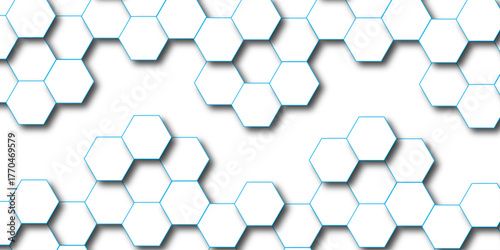 abstract geometric blue texture background. blue hexagon 3D background texture. 3d rendering illustration. Clear pattern abstract background hexagon .Futuristic abstract banner.