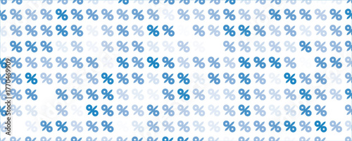 White sale banner with percent signs. Vector paper illustration.