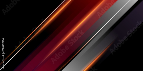 Blue technology background with motion neon light effect.Vector illustration.