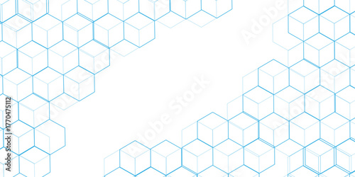 abstract geometric blue texture background. blue hexagon 3D background texture. 3d rendering illustration. Clear pattern abstract background hexagon .Futuristic abstract banner.
